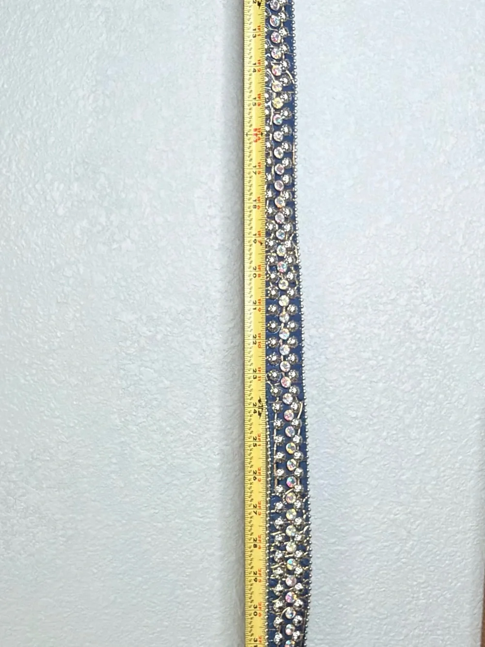 Western Blue Rhinestone Belt Crystal Diamond Studded Faux Leather Cowgirl Belt